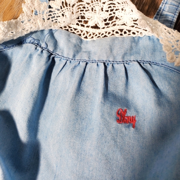 DKNY toddler girls denim color faded shorts jumpsuit Size 2T - Picture 7 of 11